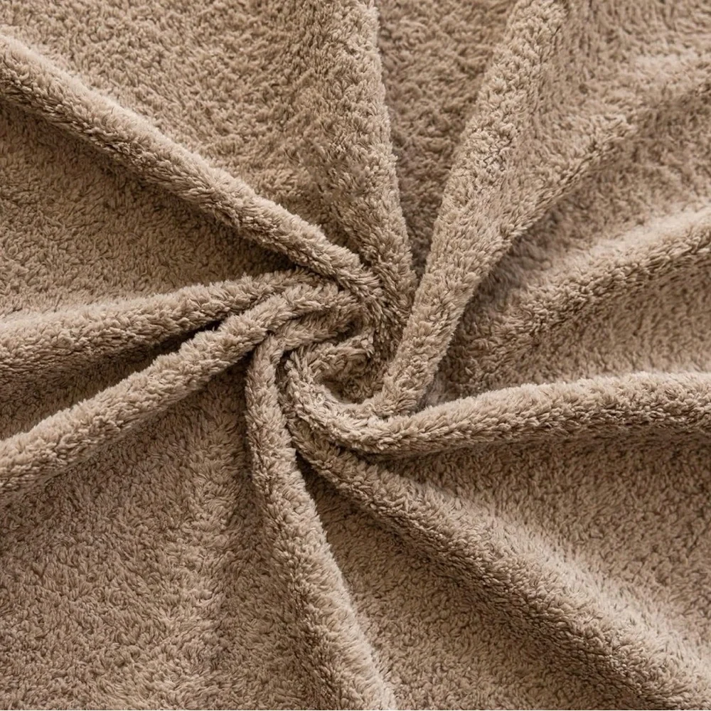NIB 20” x20” Sherpa Fleece Flange Edge Pillow Covers, Khaki Set-2